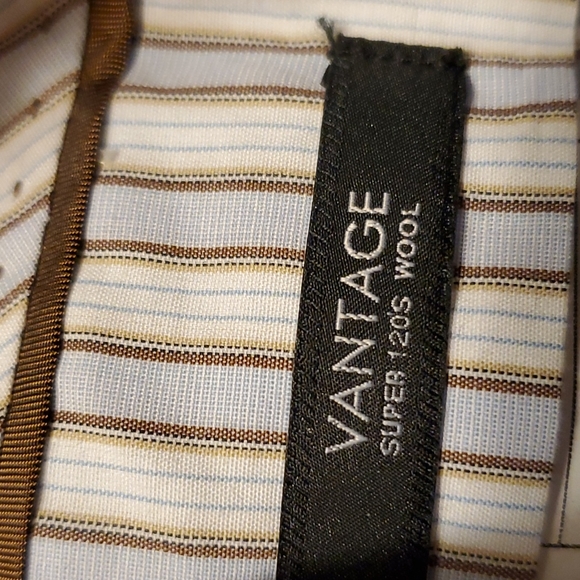 Paul Betenly Florence Vantage Super 120's Wool Men's Mid Tan Suit Pants - 38R - Picture 8 of 9